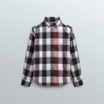 Boys Check Long Sleeve Collar Shirt For Kids