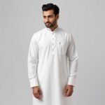 Eid Special Trendy White Dhupian Panjabi For Men