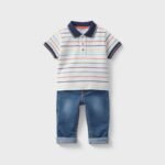 Summer Combo Premium Jeans Pant And Polo T-Shirt For Kids