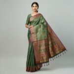 Fashionable Tangail Tat Half Silk Arong Saree For Women