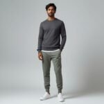 Slim Fit Cotton Joggers Pants For Men – Stylish Rubber Print Trouse