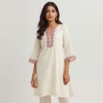 New Stylish Premium Indian AC Cotton Embroidery One Piece Dress For Women